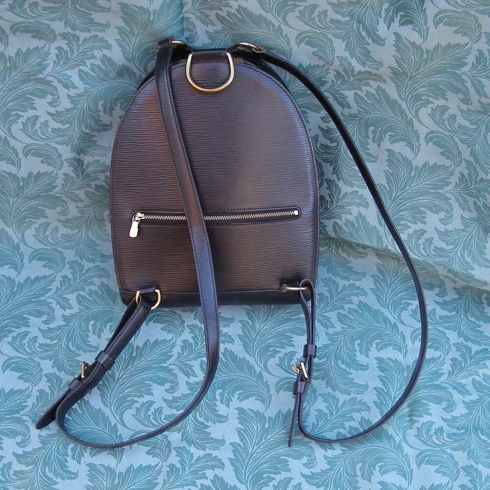 Authentic LOUIS VUITTON Black Epi Leather Mabillon Backpack Bag